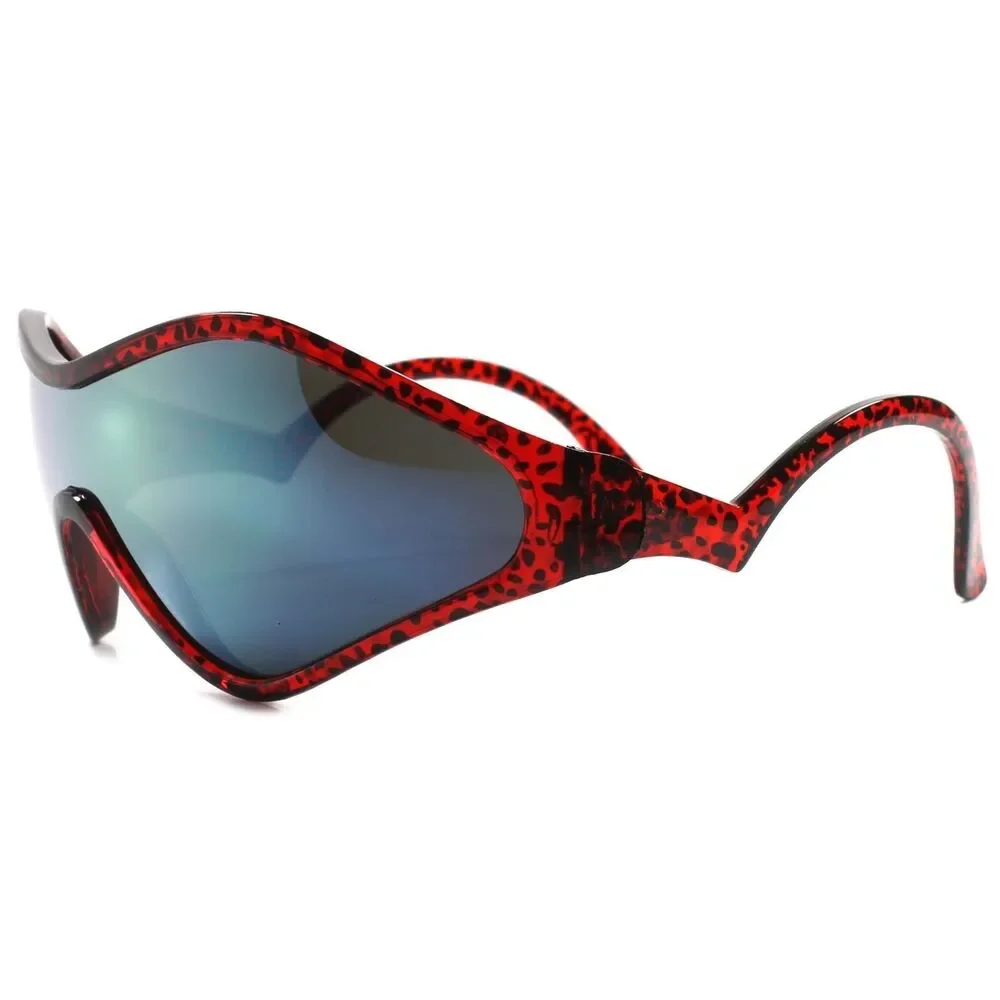 Costume Party Rave Funky Alien Cosplay Retro Futuristic Red & Green Sun Glasses